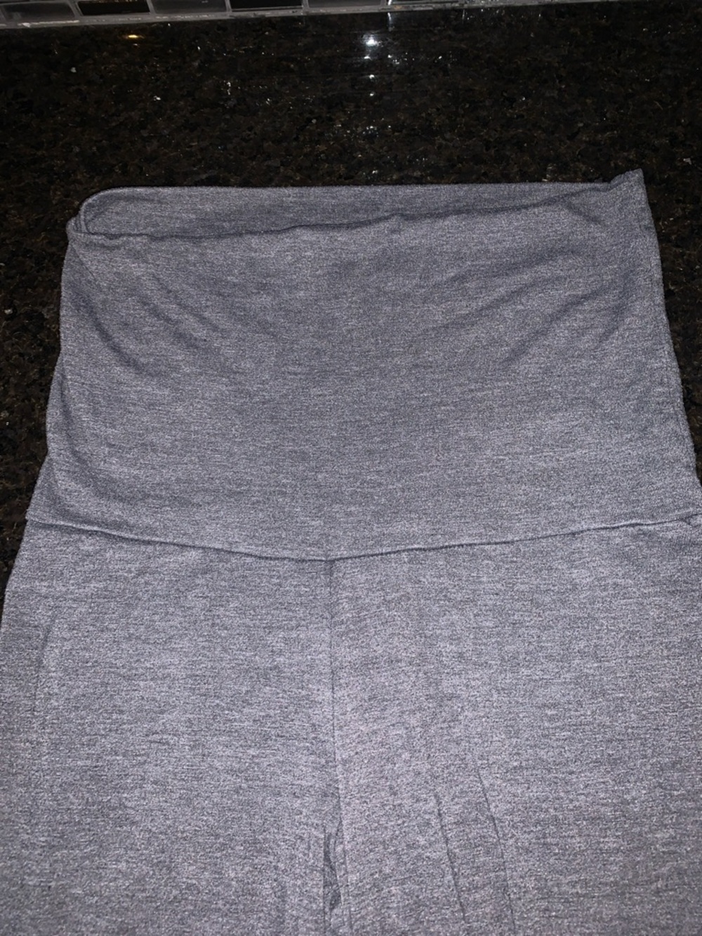 Saint Grace Charcoal Gray Knit Pants with Gold Logo Tag - Picture 4 of 5